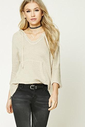 Forever21 Drawstring Hooded Sweater