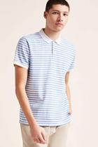 Forever21 Solid-trim Stripe Polo