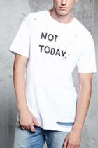 Forever21 Distressed Not Today Graphic Tee