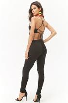 Forever21 Lace-up Cutout Jumpsuit