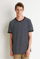 21 Men Men's  Striped Ringer Tee (navy/white)