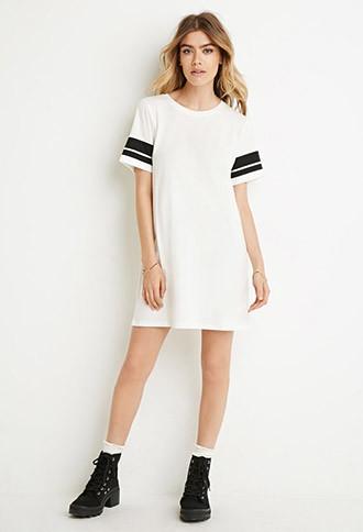 Forever21 Varsity-striped T-shirt Dress