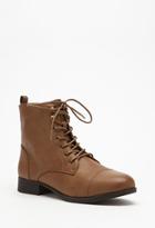 Forever21 Lace-up Faux Leather Boots