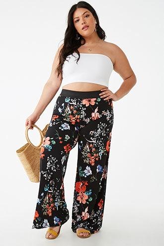 Forever21 Plus Size Floral Print Pants