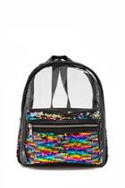 Forever21 Rainbow Sequin Transparent Backpack