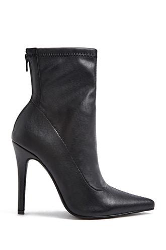 Forever21 Faux Leather Pointed Toe Boots