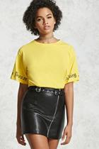 Forever21 Belted Faux Leather Mini Skirt