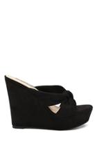 Forever21 Knotted Faux Suede Wedges