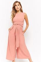 Forever21 Tie-front Culotte Jumpsuit