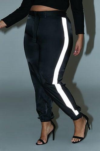 Forever21 Plus Size Belted Contrast Wind Pants