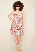Forever21 Women's  Plus Size Tropical Print Dress