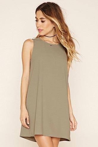 Forever21 Women's Sage Woven Shift Dress