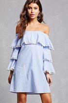 Forever21 Striped Tiered Ruffle Dress