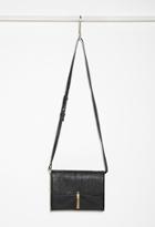 Forever21 Faux Leather Kiss-lock Crossbody (black)