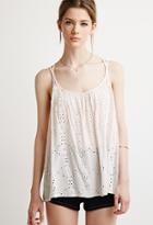 Forever21 Contemporary Eyelet Strappy Cami