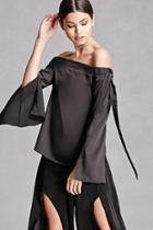 Forever21 Off-the-shoulder Satin Top