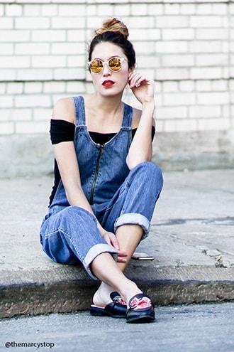 Forever21 Zip-front Denim Overalls