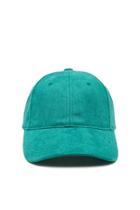 Forever21 Women's  Green Faux Suede Baseball Cap
