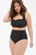 Forever21 Plus Size Ruched High-waisted Bikini Bottom