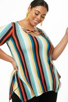 Forever21 Plus Size Strappy Striped Top