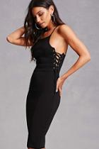 Forever21 Ribbed Knit Lace-up Dress