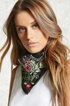 Forever21 Embroidered Bandana Scarf