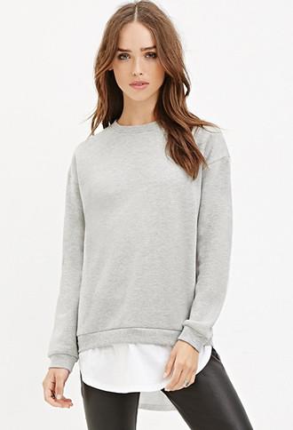 Forever21 Layered Hem Sweatshirt