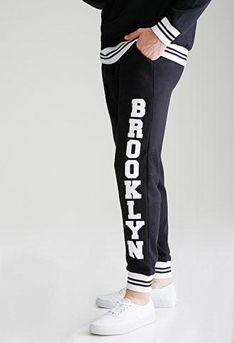 Forever21 Varsity-striped Brooklyn Sweatpants
