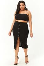 Forever21 Plus Size Ribbed Lace-up Skirt