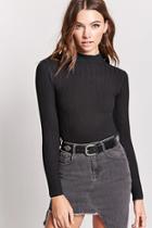 Forever21 Mock Neck Sweater-knit Top
