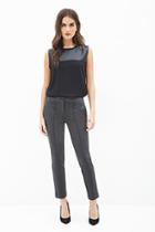 Forever21 Contemporary Topstitched Knit Pants