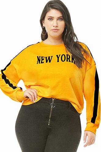 Forever21 Plus Size New York French Terry Sweatshirt