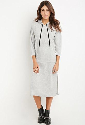 Forever21 Heathered Hoodie Dress