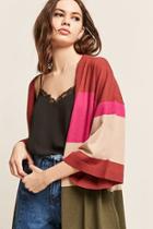 Forever21 Longline Colorblock Open-front Cardigan