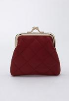 Forever21 Quilted Faux Leather Coin Purse (burgundy)