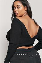 Forever21 Plus Size Surplice Cropped Sweater