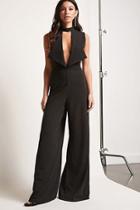 Forever21 Mock Neck Palazzo Jumpsuit