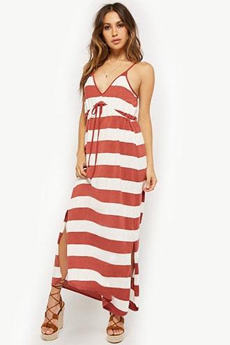Forever21 Anm Striped Maxi Dress