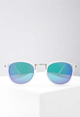 Forever21 Mirrored Sunglasses (clear/silver)