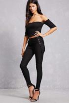 Forever21 Skinny Lace-up Pants