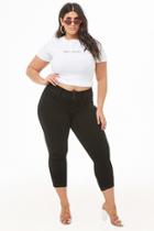 Forever21 Plus Size Cuffed Ankle Jeans