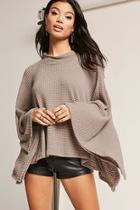 Forever21 Poncho-inspired Sweater-knit Top