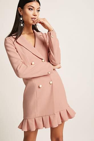 Forever21 Box-pleated Blazer Dress