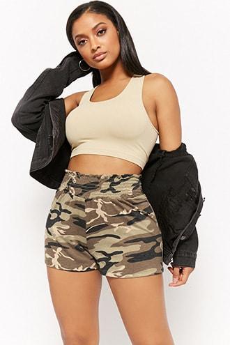 Forever21 Knit Camo Shorts