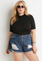Forever21 Plus Slouchy Mock Neck Tee