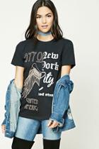 Forever21 America Split Graphic Tee