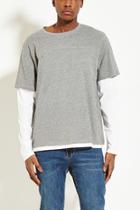 21 Men Men's  Layered Cotton-blend Tee