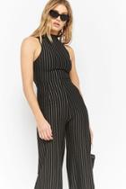 Forever21 Pinstriped Gaucho Jumpsuit