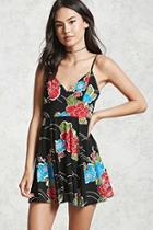 Forever21 Fit And Flare Floral Dress