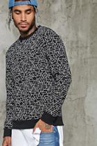 21 Men Men's  Linear Geo Print Sweatshirt